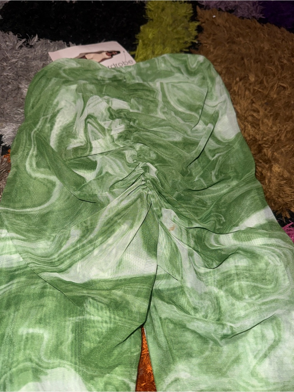 naked wardrobe Green Marble High-Rise Leggings - Picture 5 of 5